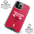 NBA Chicago Bulls Red Distressed iPhone 16 Pro Max Clear Case